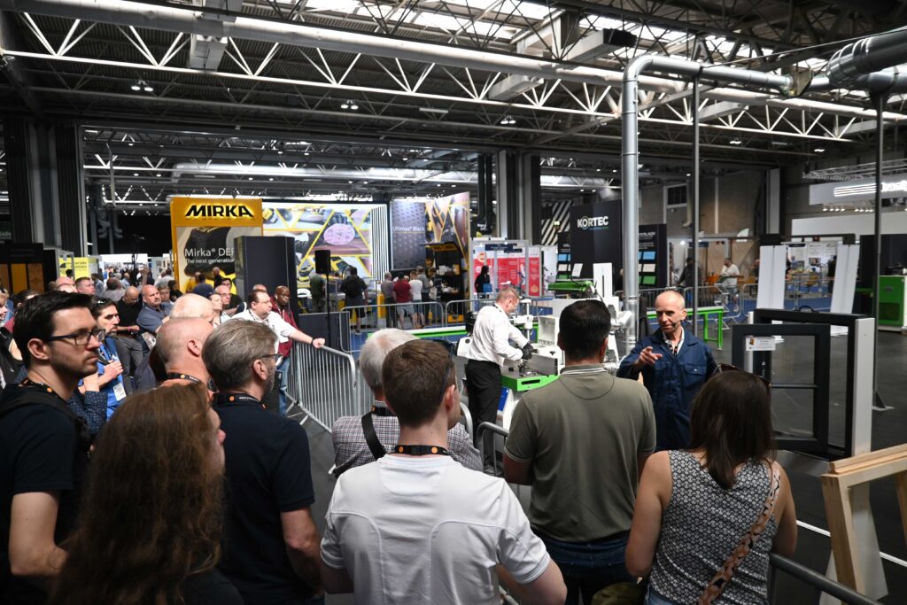 The Demo Zone at the Materials and Finishes Show 2024 (now Professional Woodworking Expo)