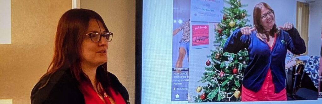 Amy Boutle of Gowercroft Joinery at the Glebe Juniors Career Visit