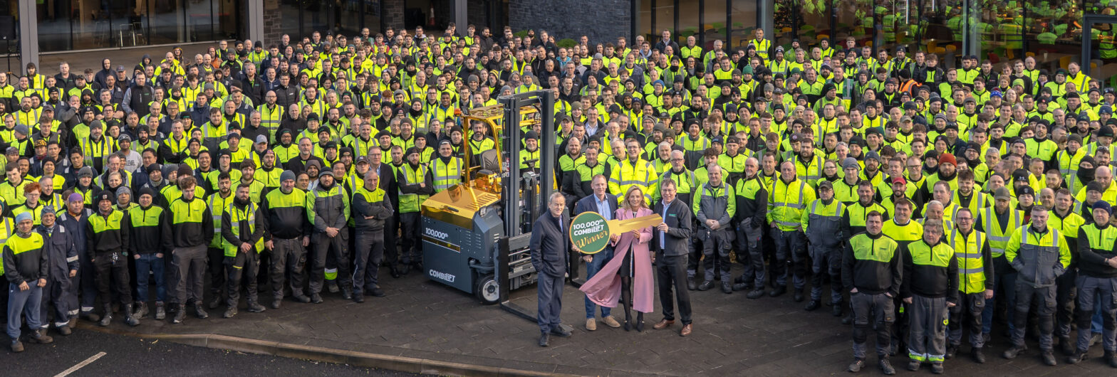 Winner of the 100,000th forklift at Combilift's HQ