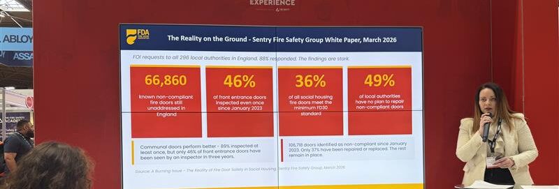 The Fire Door Association at the Fire Safety Event The Fire Door Association's Andrea Taylor at the Fire Safety Event 2026
