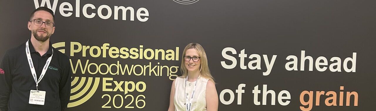 George Lewis and Rachael Lewis at the Professional Woodworking Expo 2026